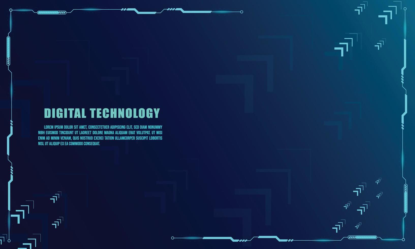 Abstract technology concept particle connection background with blue lights. vector