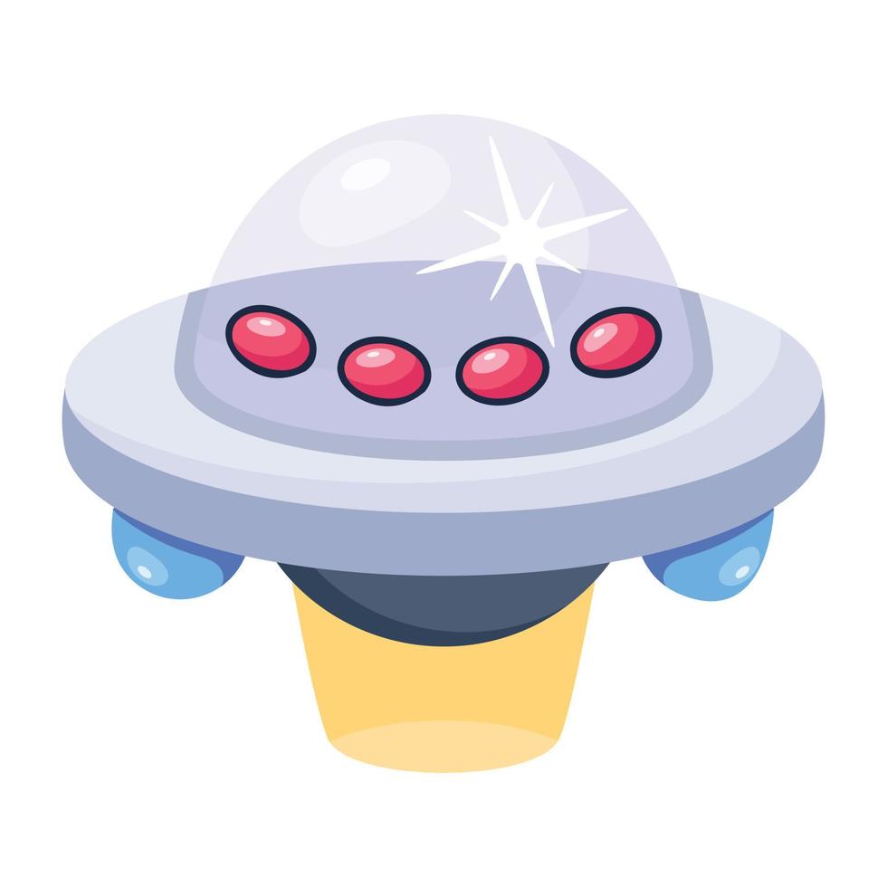 A captivating flat icon of UFO vector