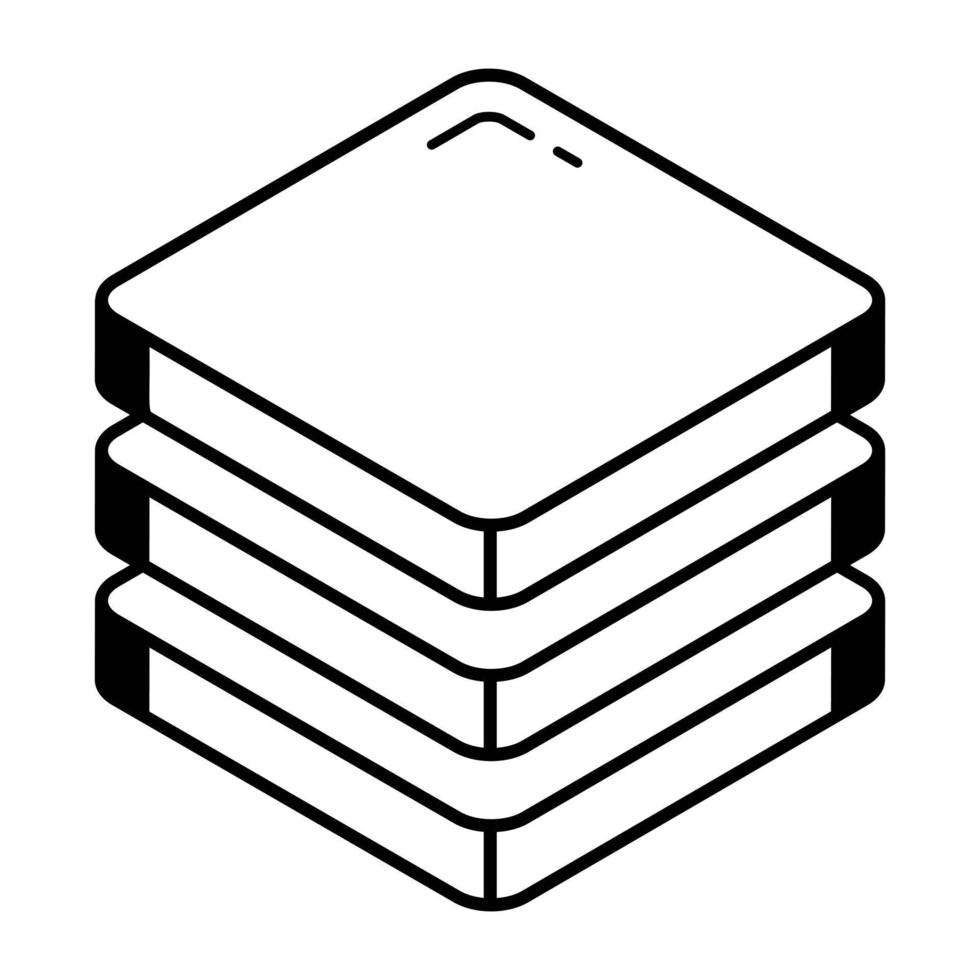 Design layers isometric icon, editable vector