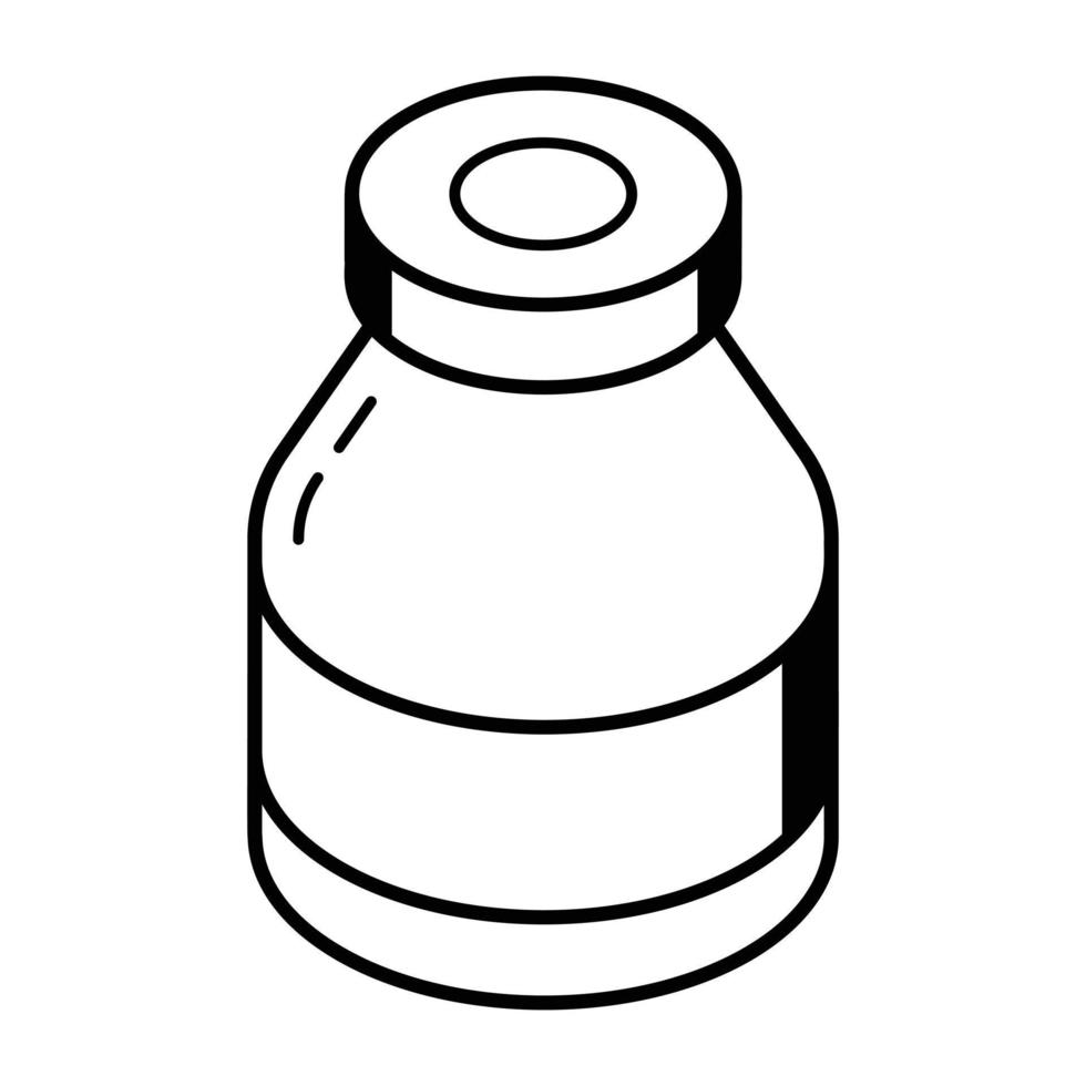 An ink pot line icon download vector