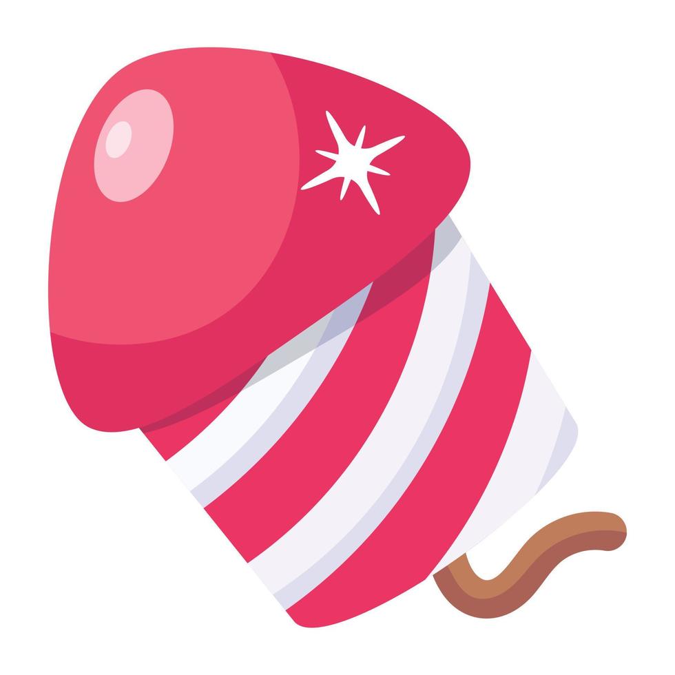 Get your hands on this trendy flat icon of firecracker vector
