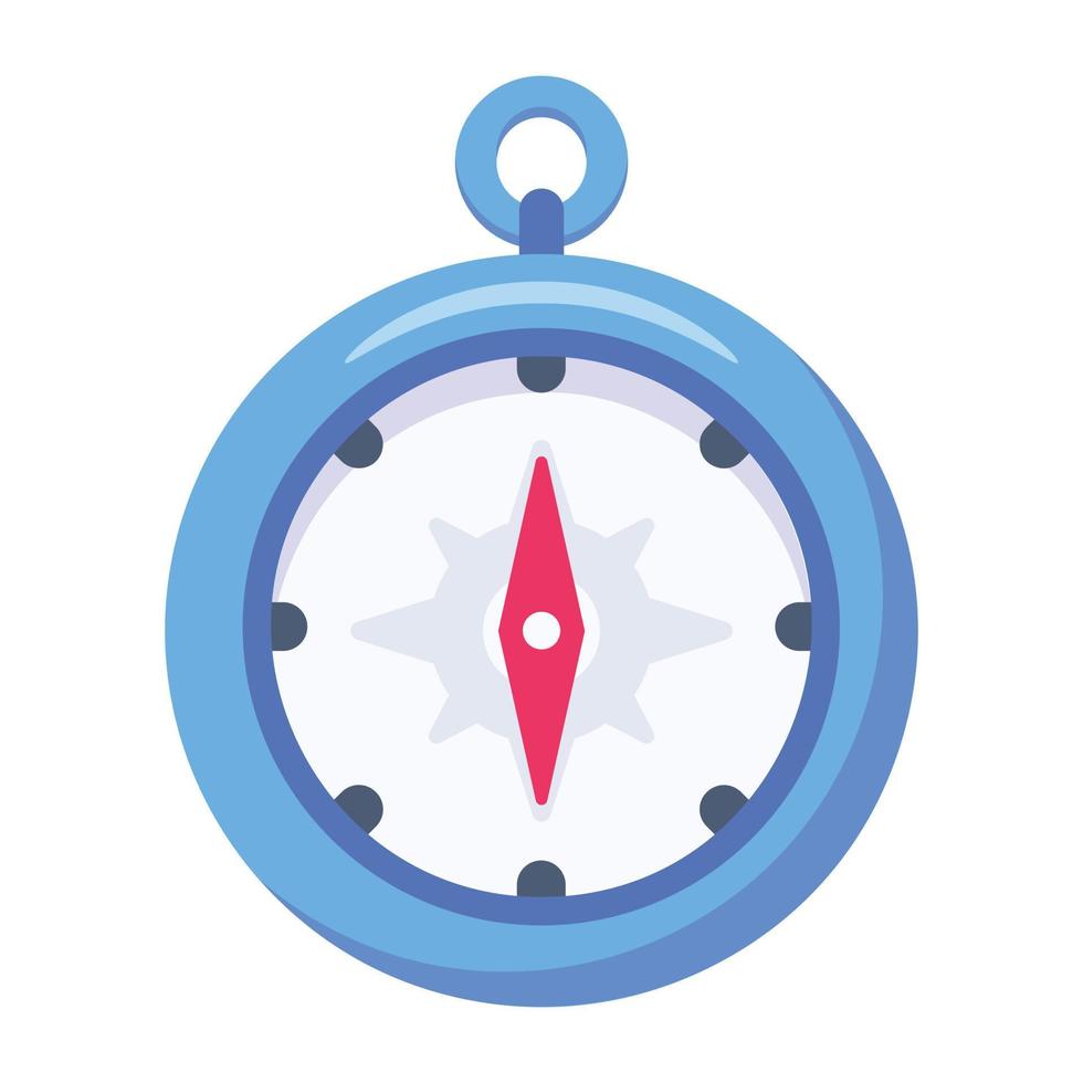 Direction indicator, flat icon of compass vector