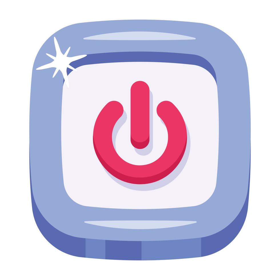 Power off flat icon is customizable and handy vector