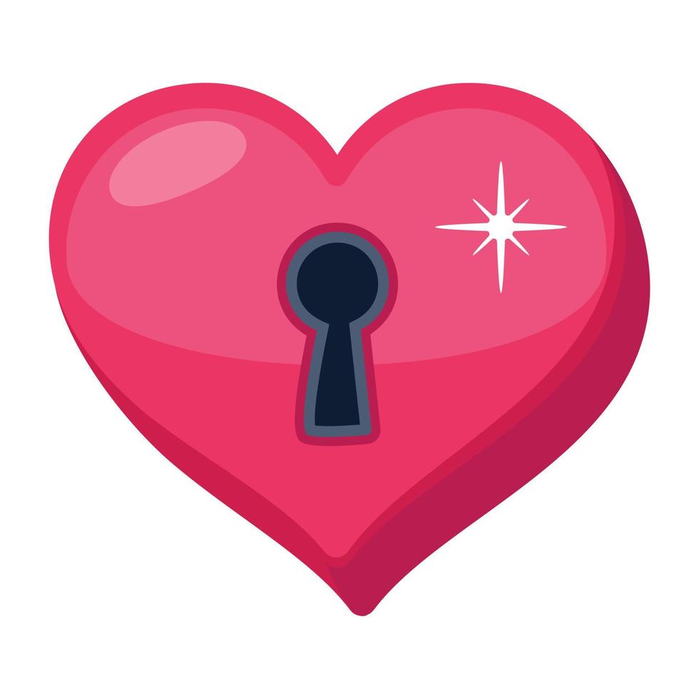 Check this flat icon of heart lock vector