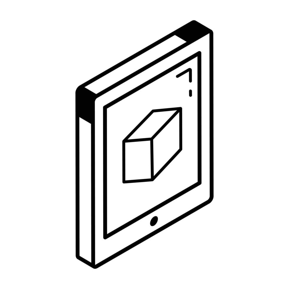 Isometric vector icon of 3d modelling, entity