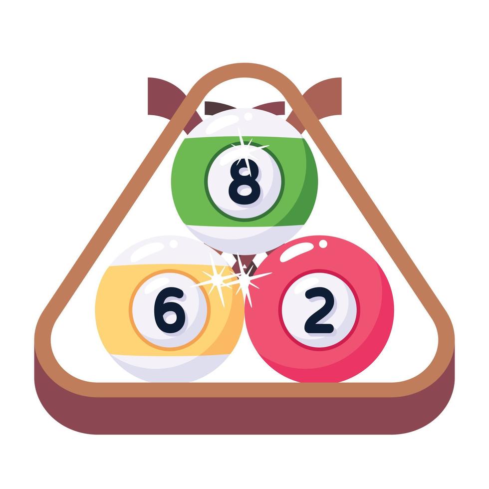 A snooker pool balls flat icon vector