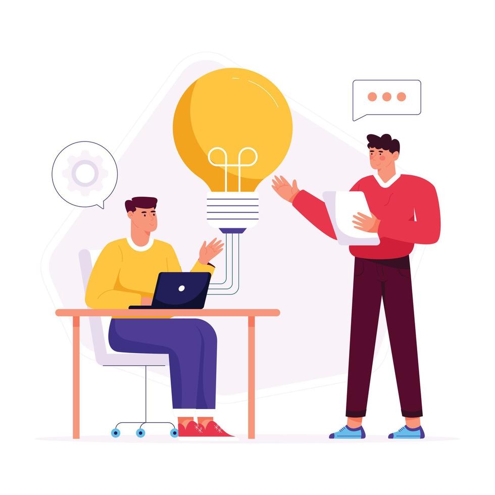 A handy flat illustration of financial management vector