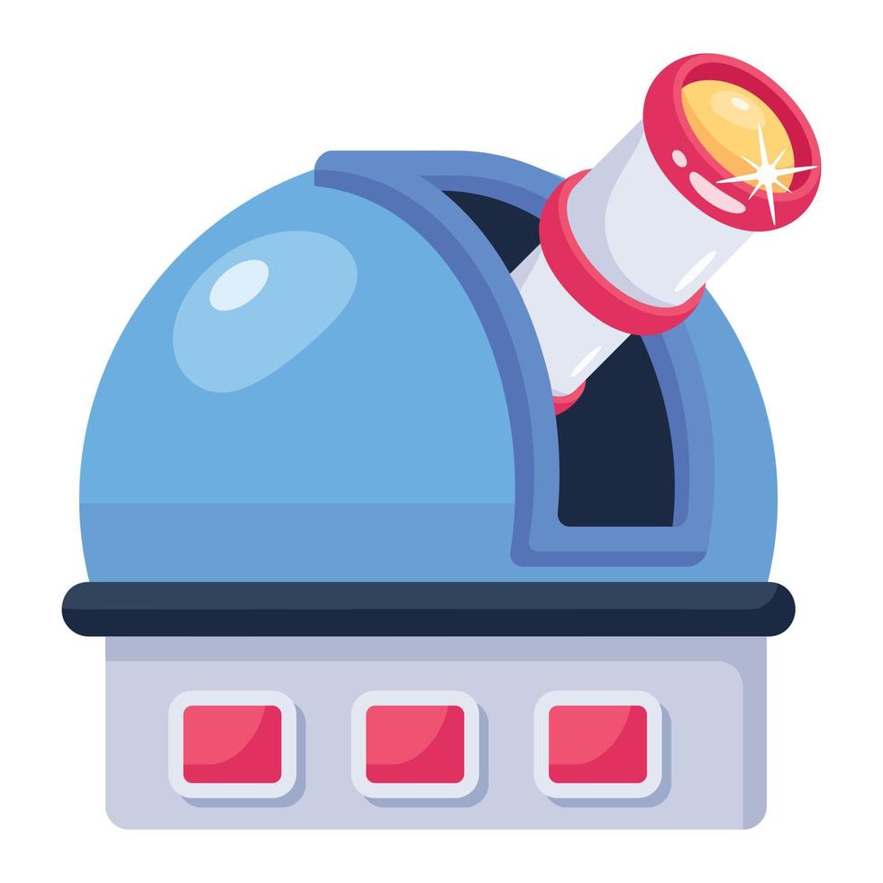 Modern flat icon design of observatory vector