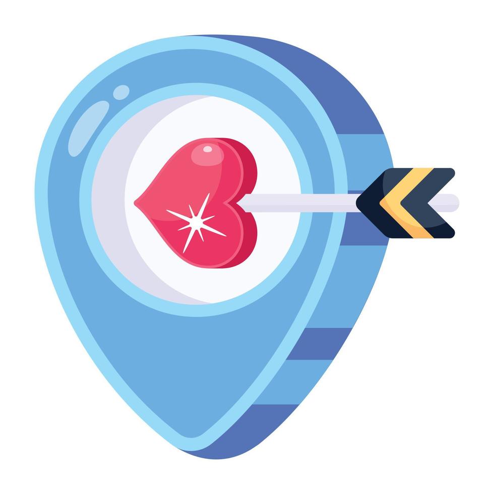 A colored flat icon of a cupid vector
