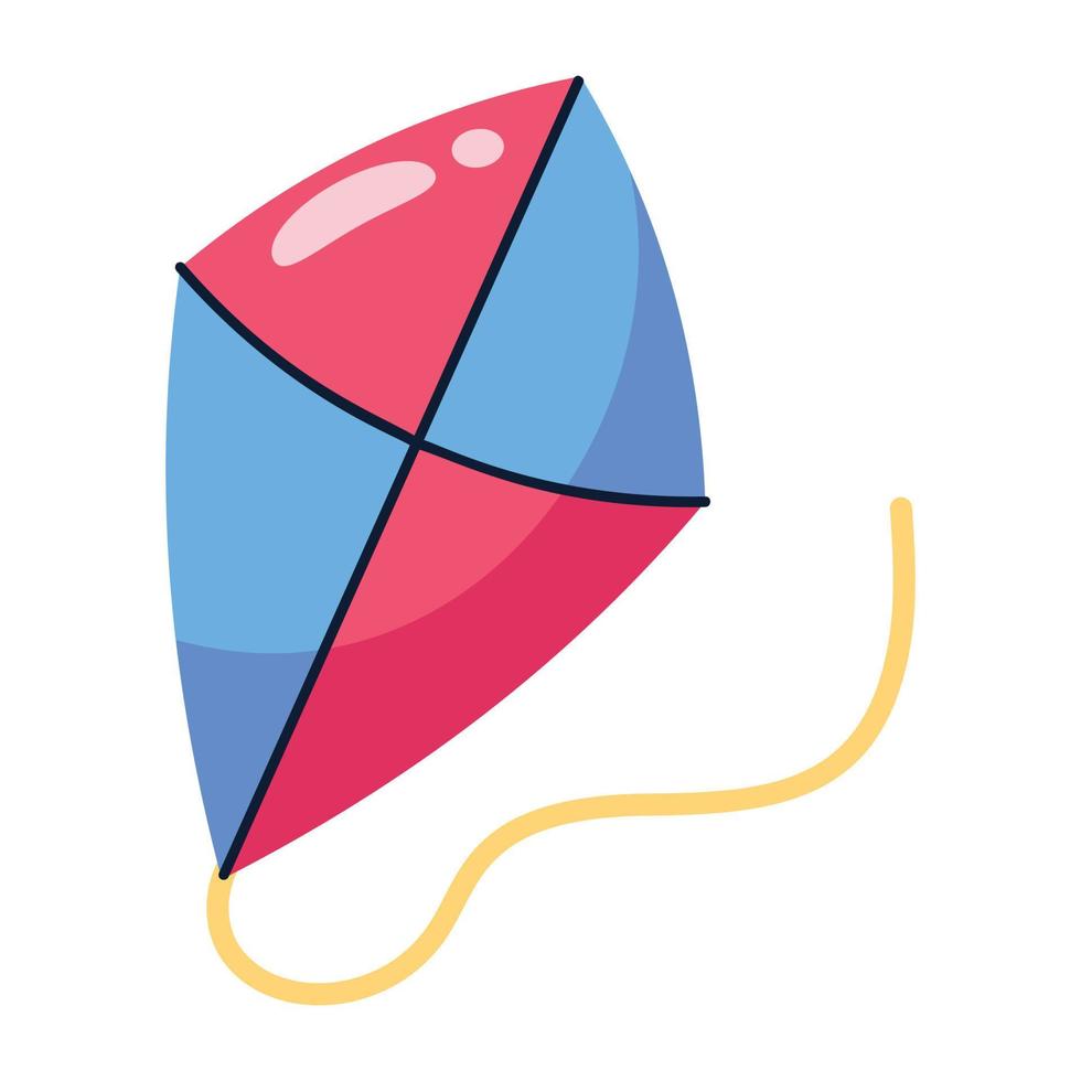 Kite flying flat icon design vector