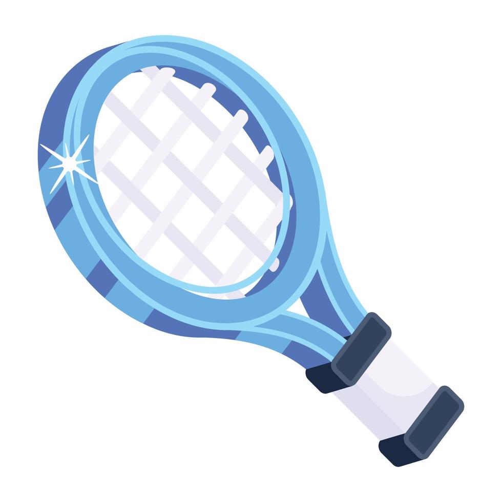 An icon of racket flat design vector