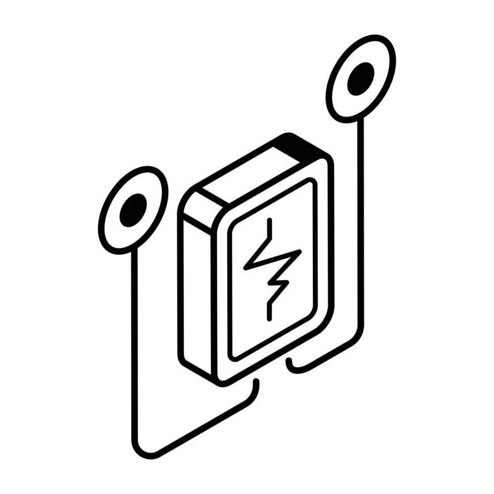 Modern handcrafted isometric icon of bp apparatus vector