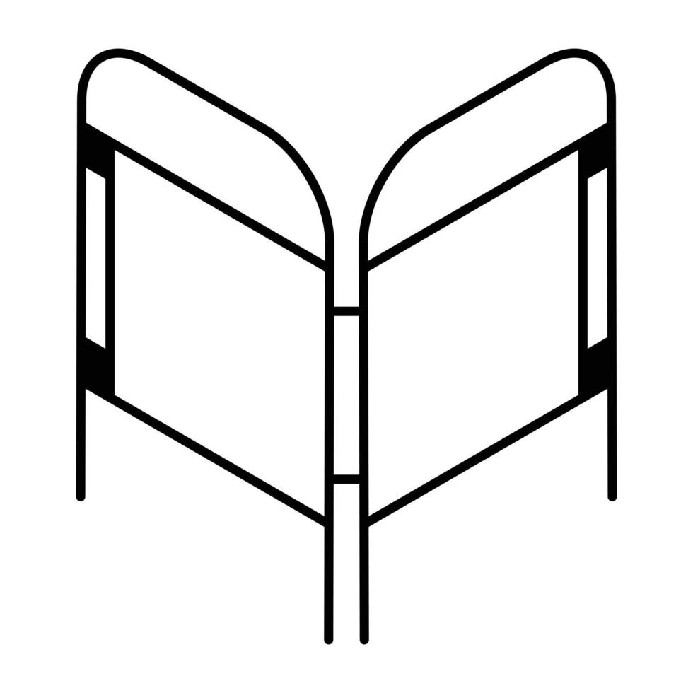 Hospital screen outline icon is handy and scalable vector