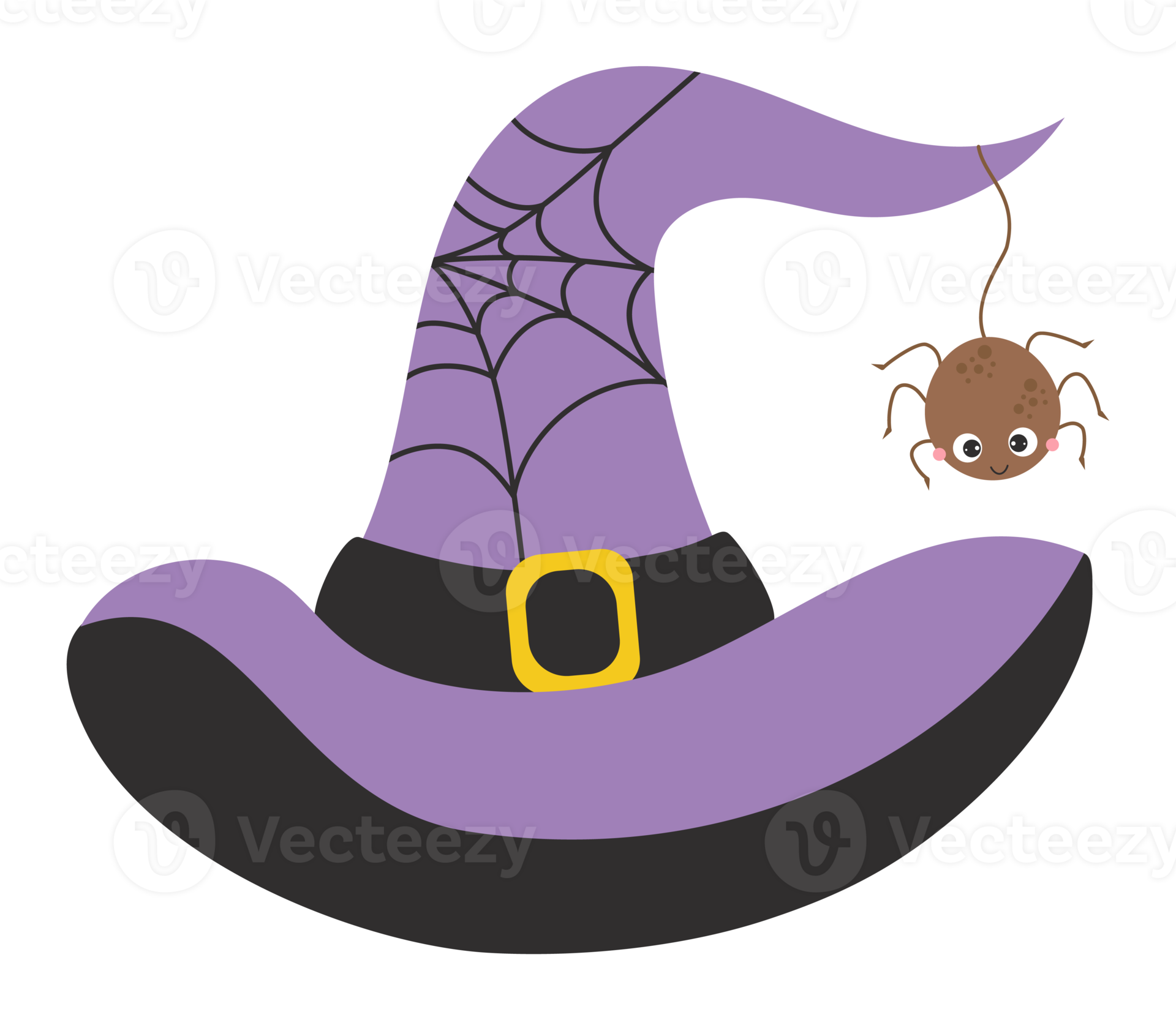 sticker Witch hat with spider 10257239 PNG