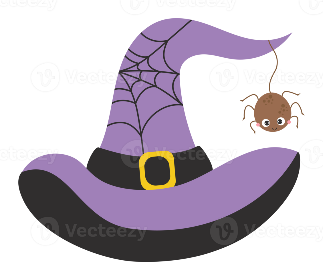 sticker Witch hat with spider png