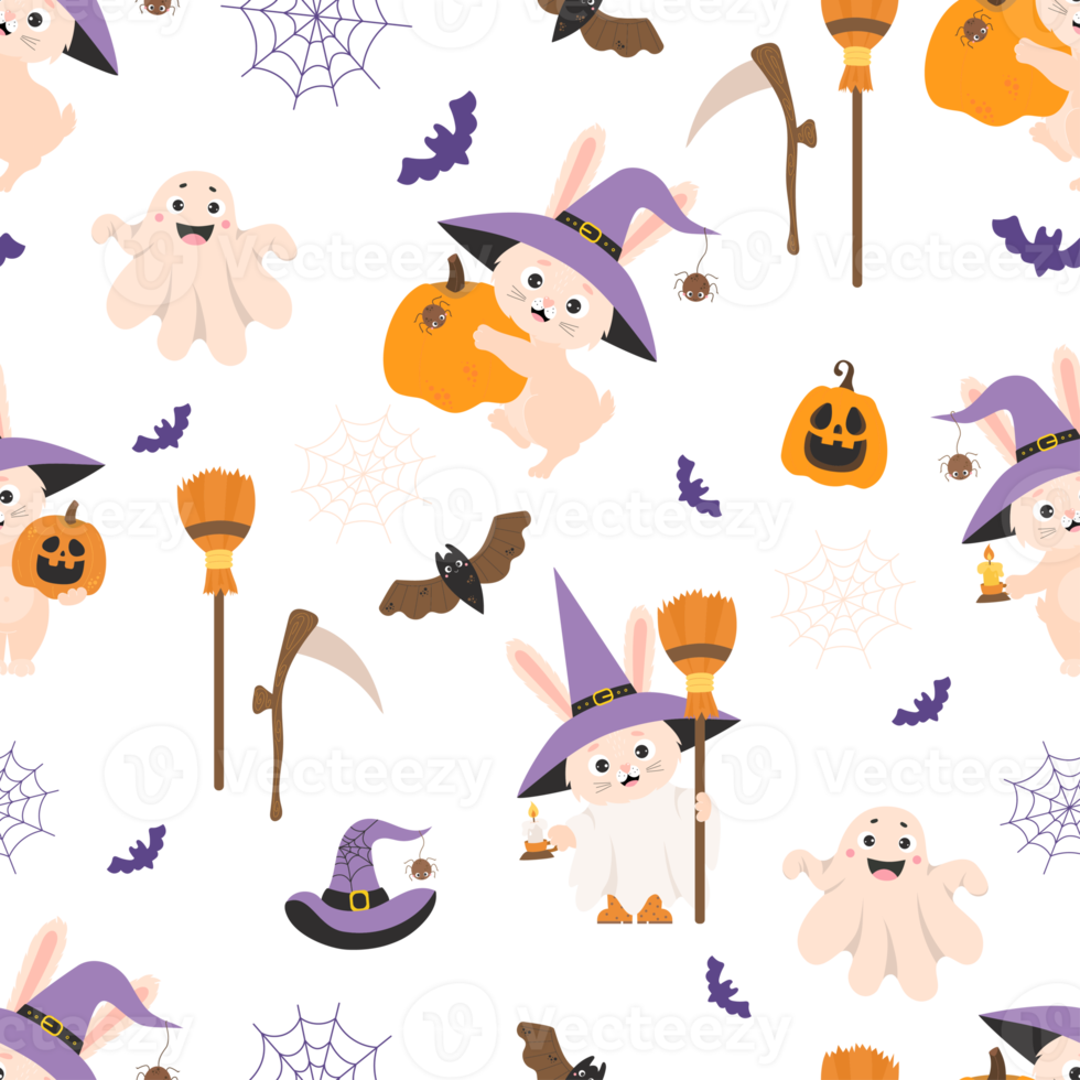 Seamless pattern Halloween png