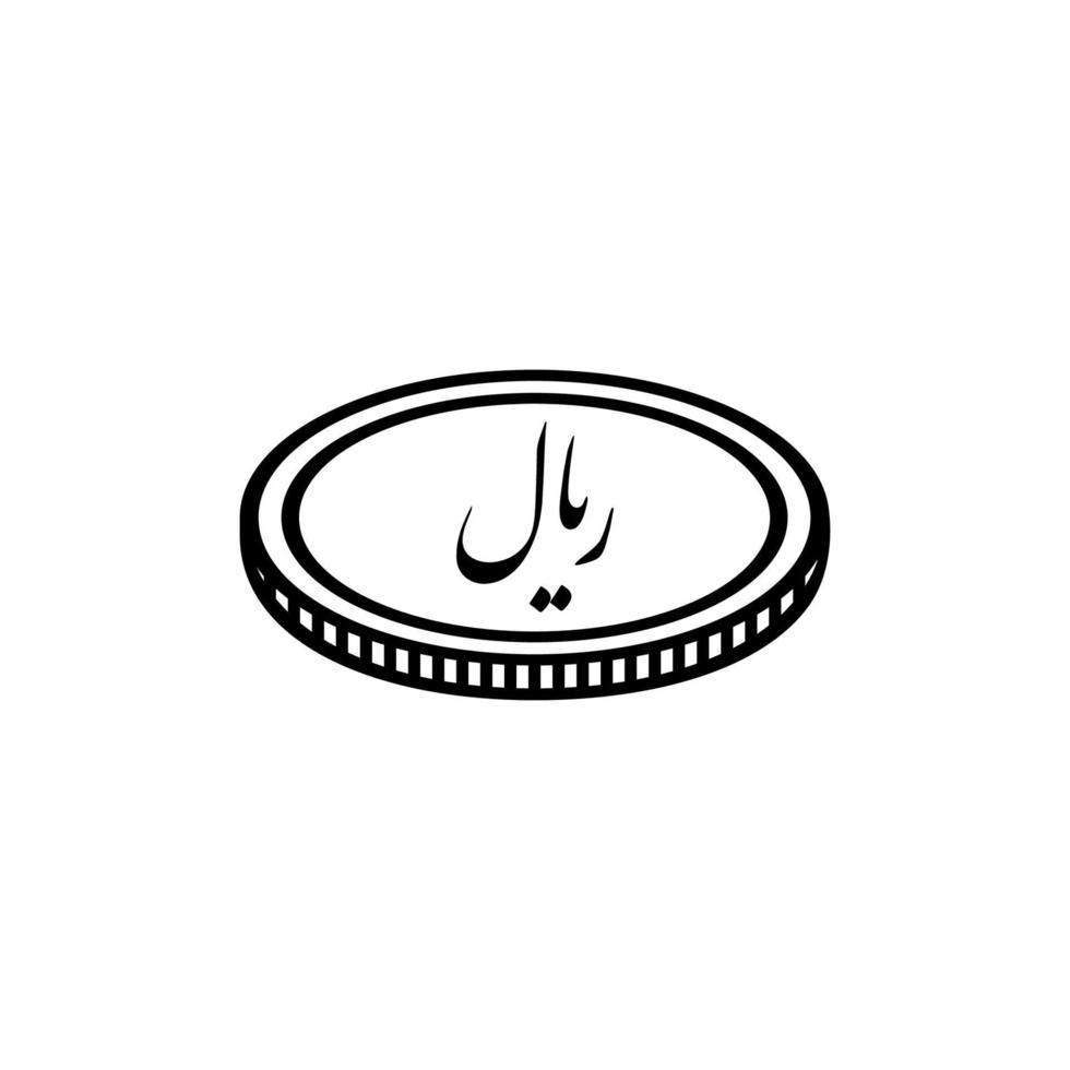Iran Currency Icon Symbol With Iso Code. Iranian Rial. Iso Code IRR. Vector Illustration