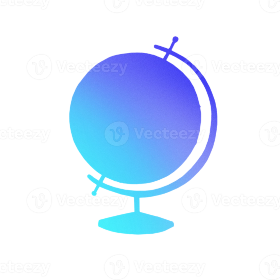 Blue globe, world map. png