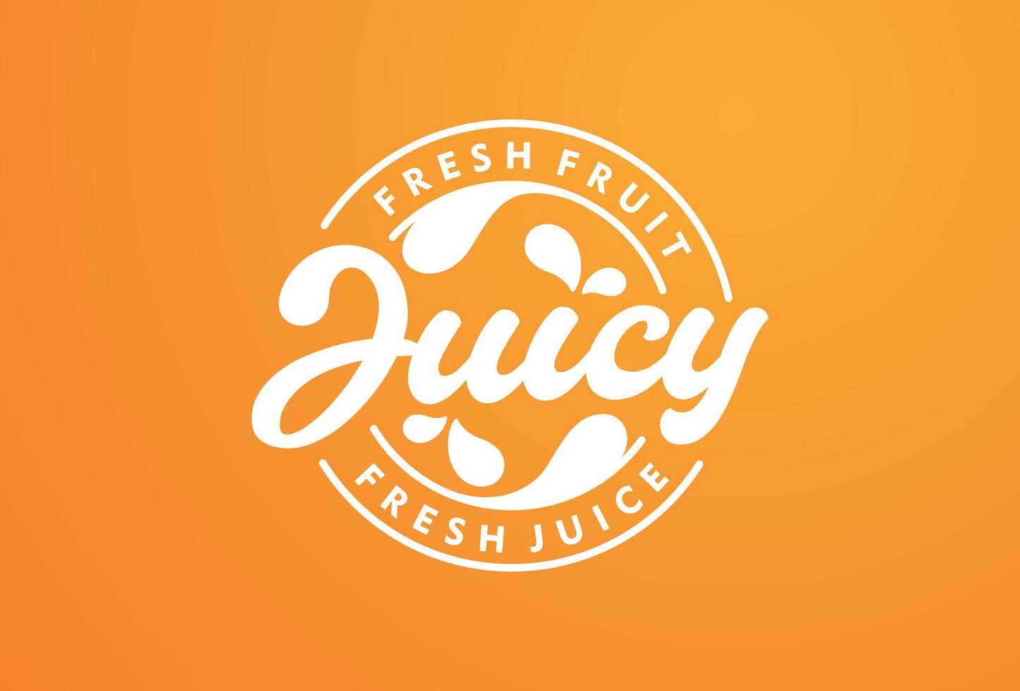 Fruit Juice Fresh sticker emblem logo design vector template