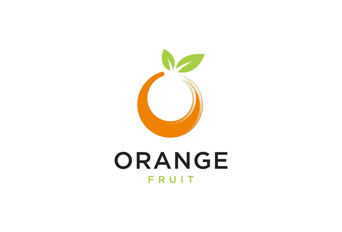 Fresh Orange Fruit, Slice of Lemon Lime Grapefruit Citrus with swirl letter initial O logo design inspiration vector