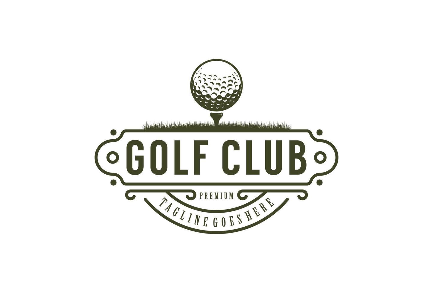 golf logo vector icon. vintage badge emblem Golf club design