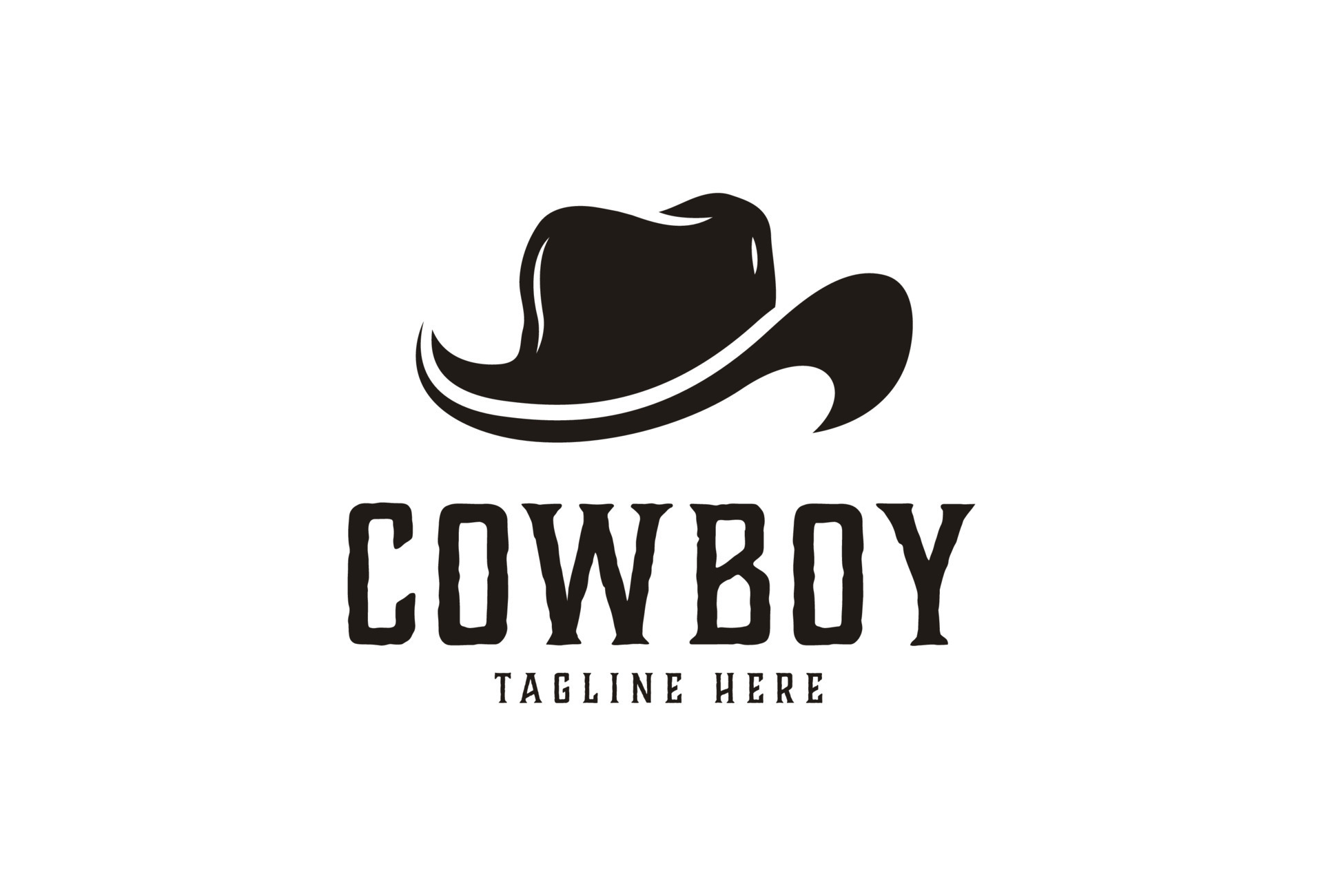 Country Western Cowboy Leather Hat, Texas Sheriff Hat silhouette