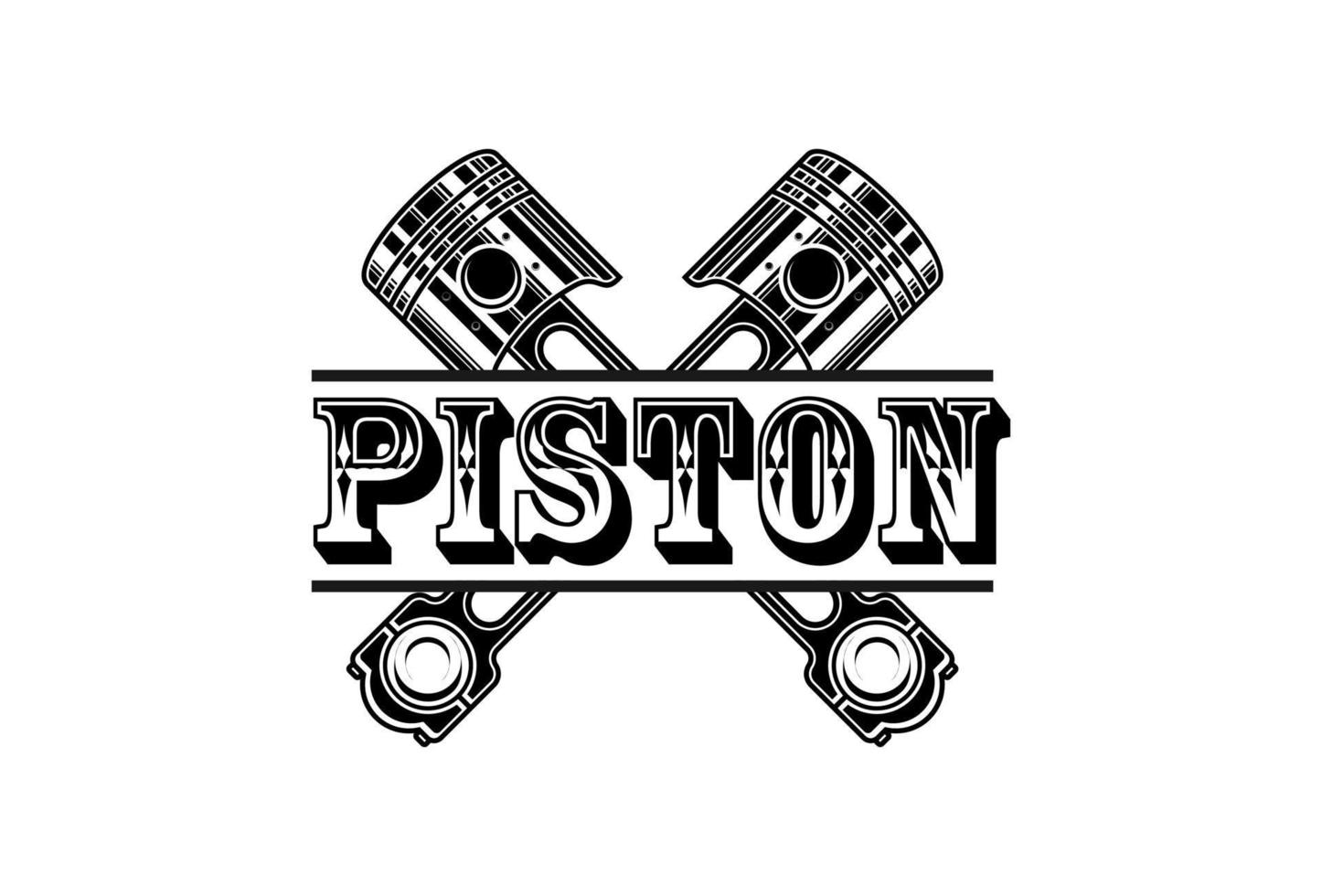 vintage Piston Engine Element vector design