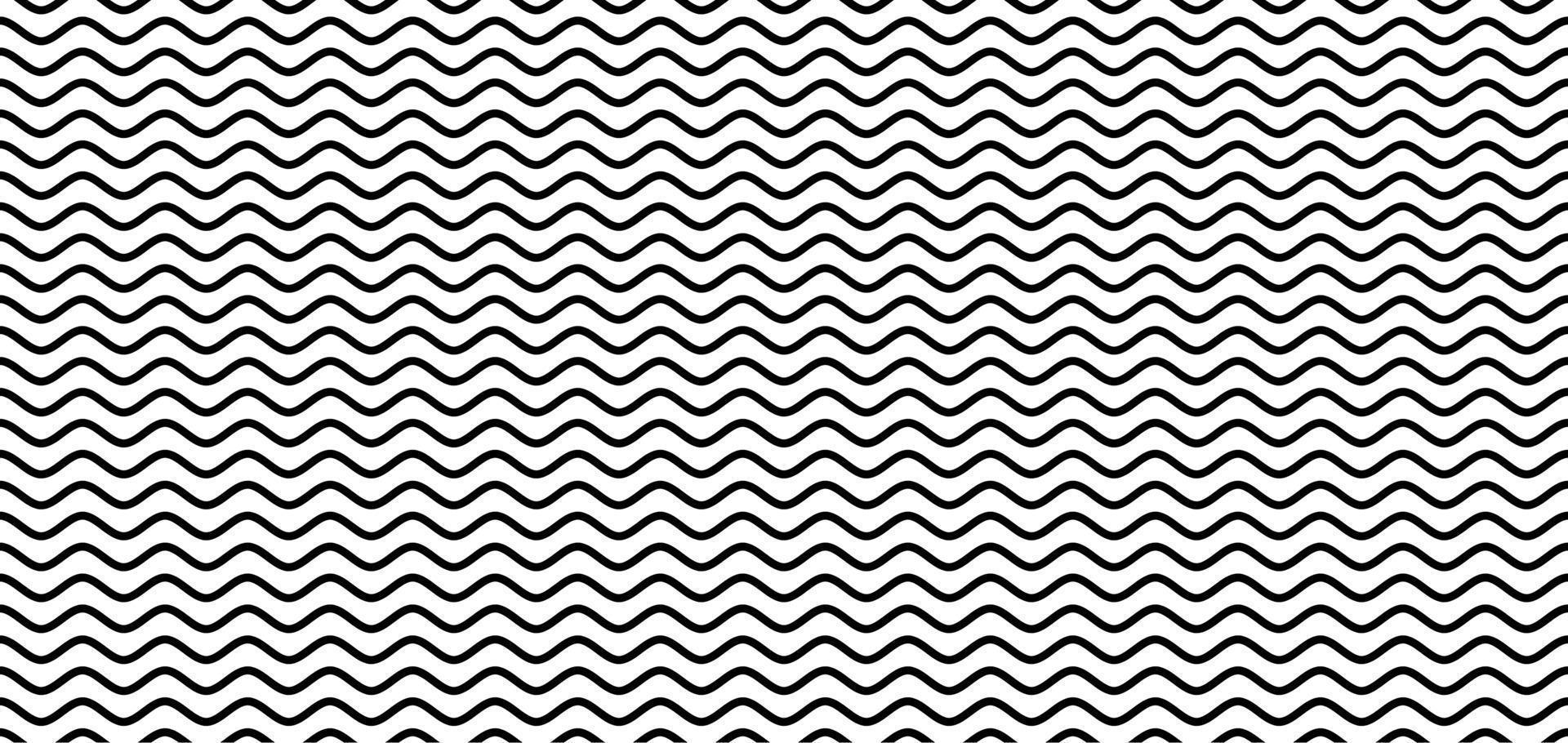 hand drawn wavy lines pattern vector