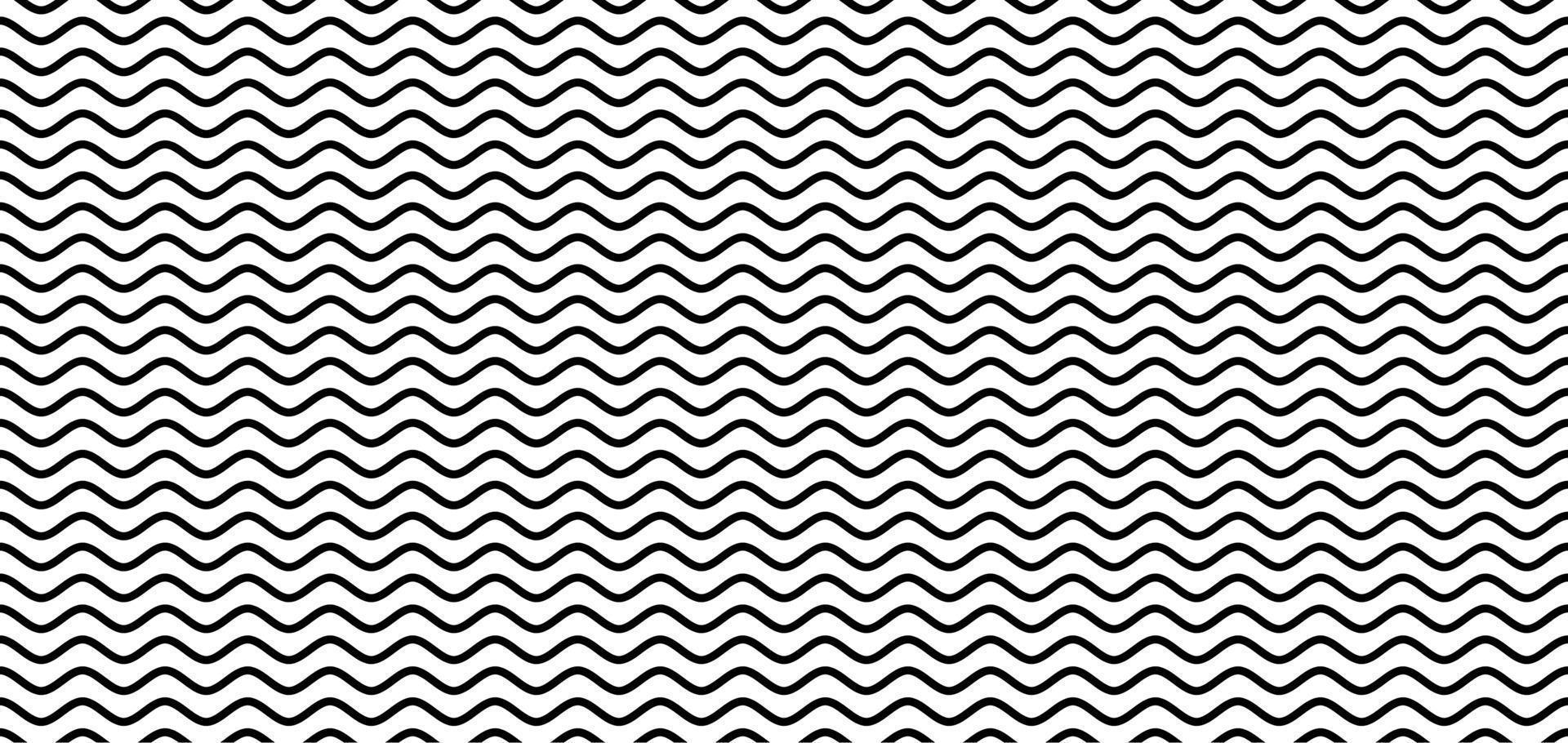 hand drawn wavy lines pattern vector