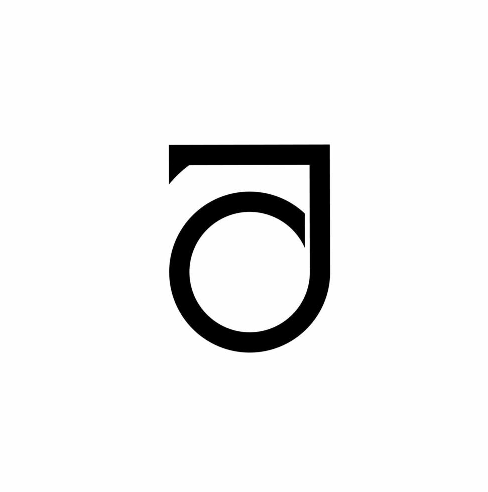 oj Jo o j initial letter logo isolated on white background vector