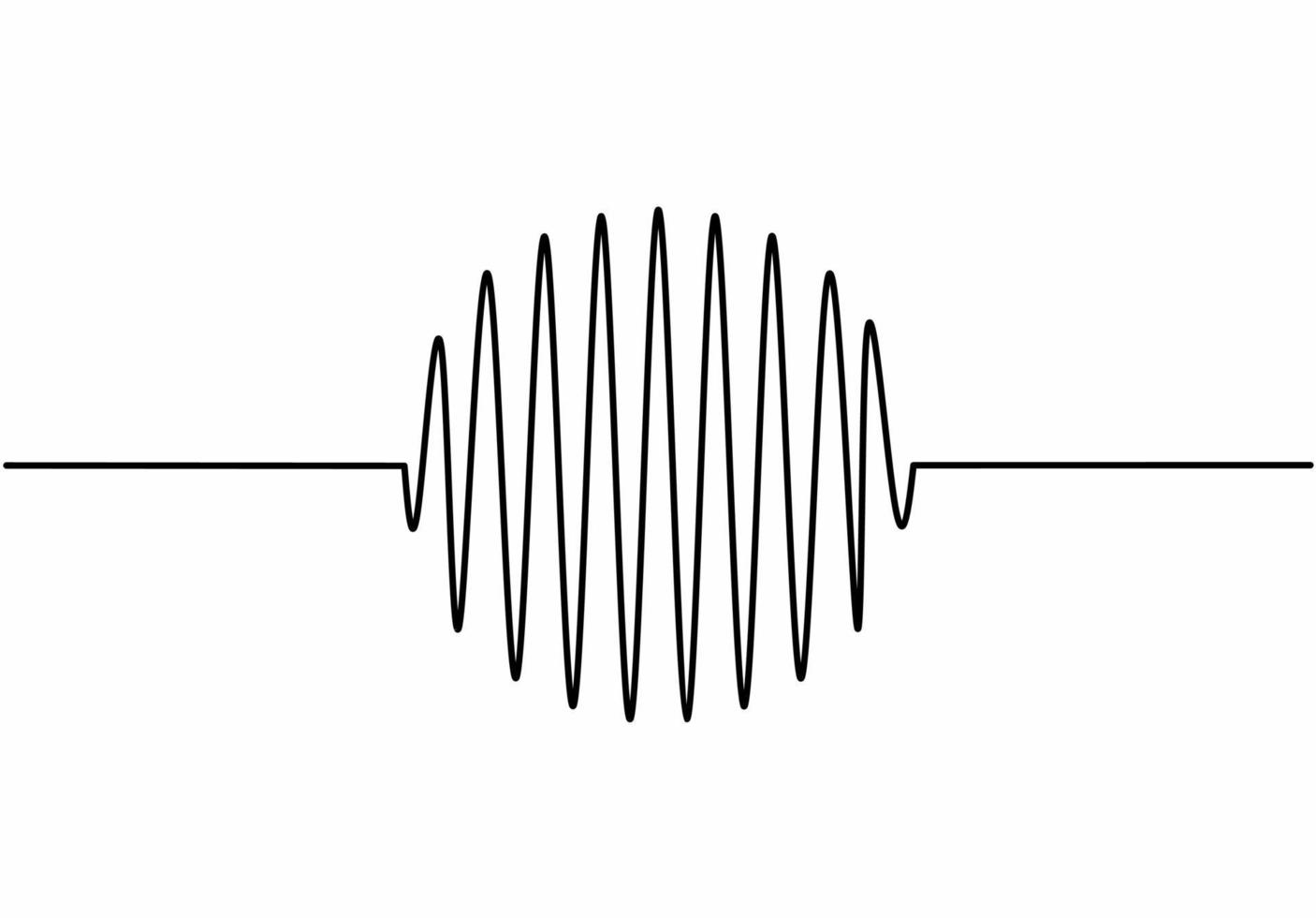 vector de amplitud de onda de círculo de línea