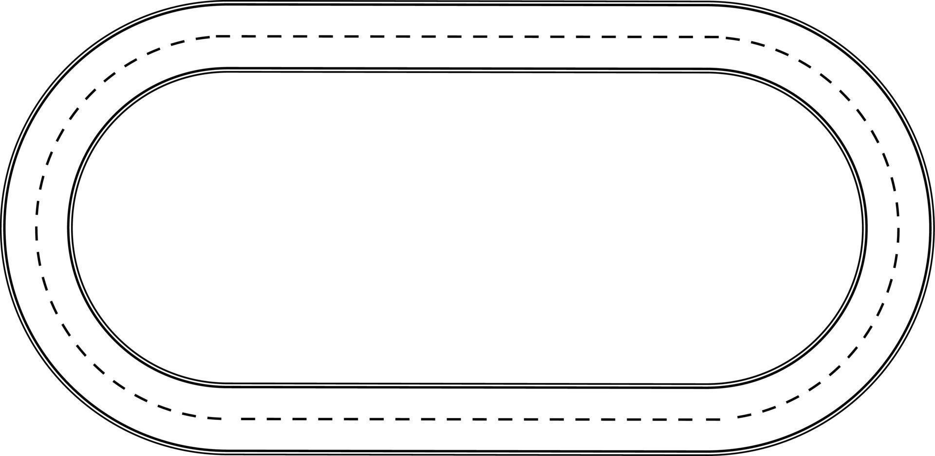 outline asphalt circuit frame with copy space vector