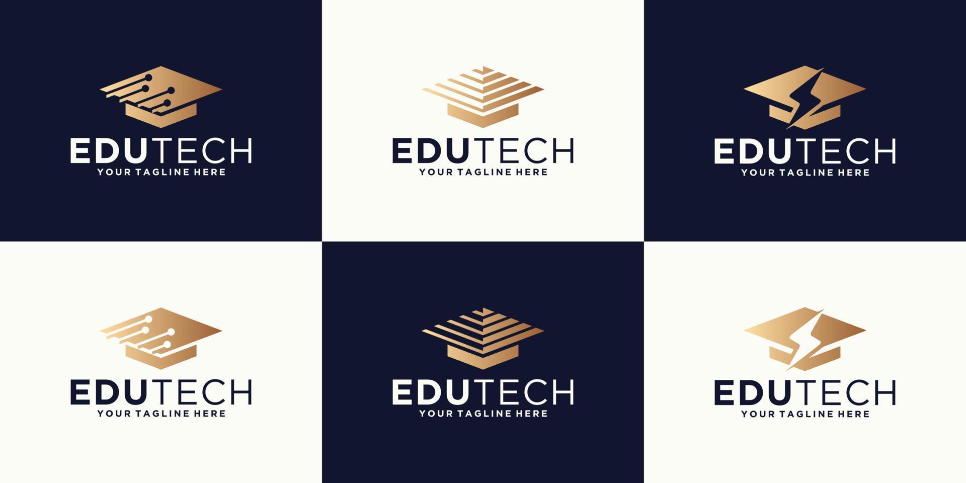 collection of Toga hat logo design inspiration, graduation, university and education vector