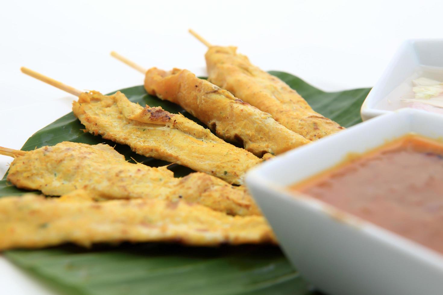 Barbecued Pork satay with Peanut Sauce photo