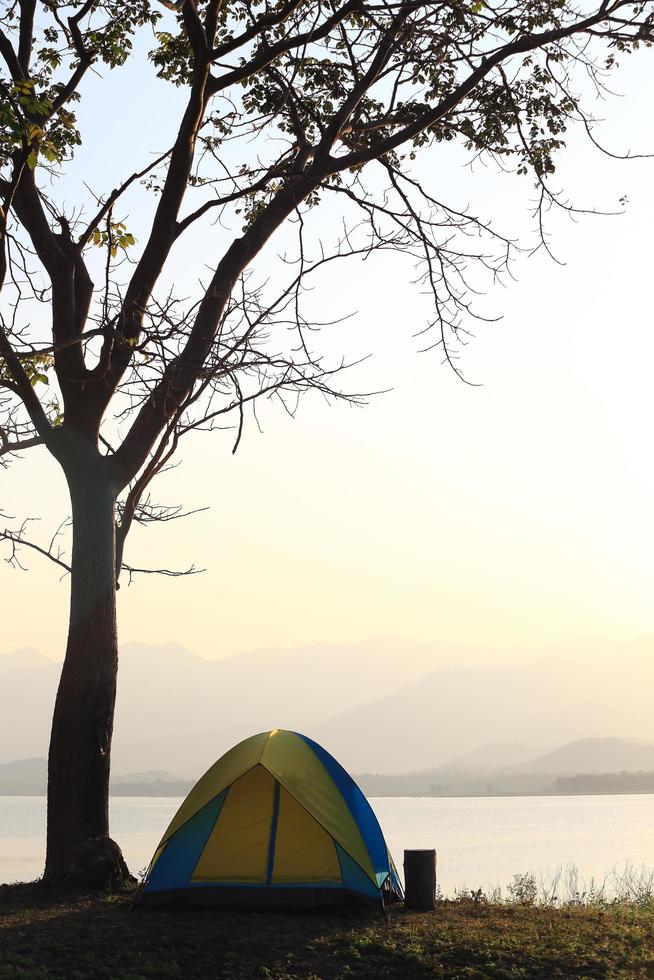 Campground beside the lake,National park,Thailand photo