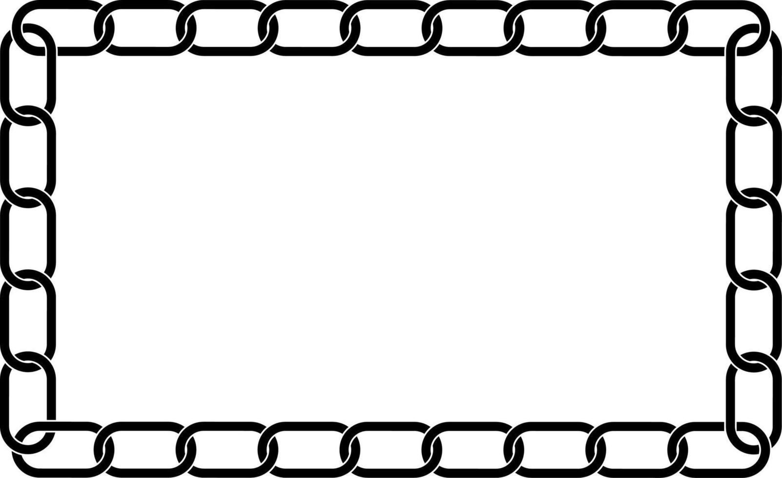 rectangle chain link frame vector