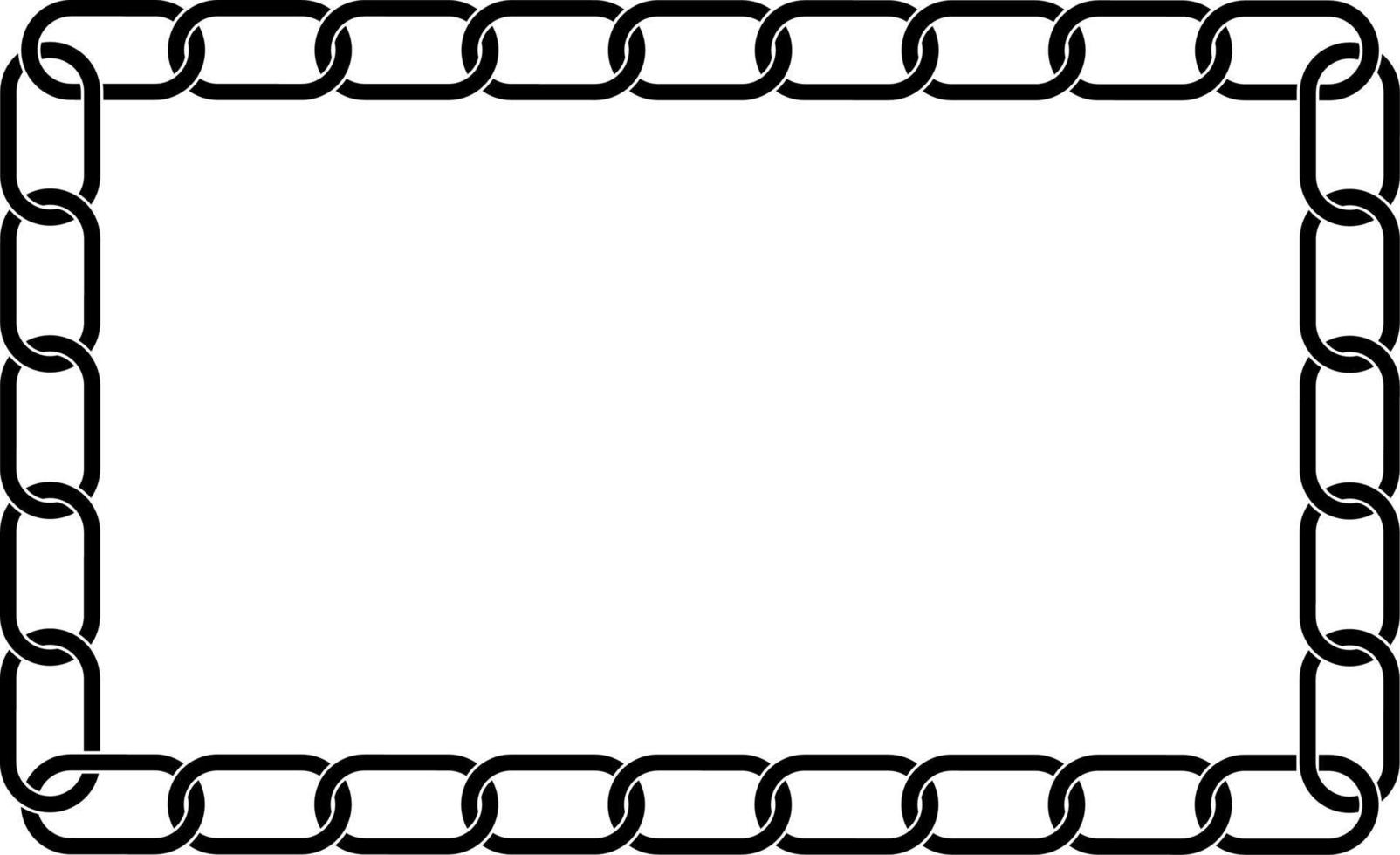 rectangle chain link frame vector