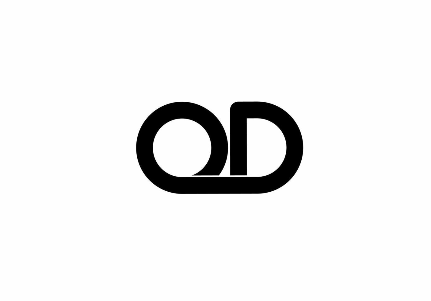 od do od logotipo de letras iniciales aislado sobre fondo blanco vector