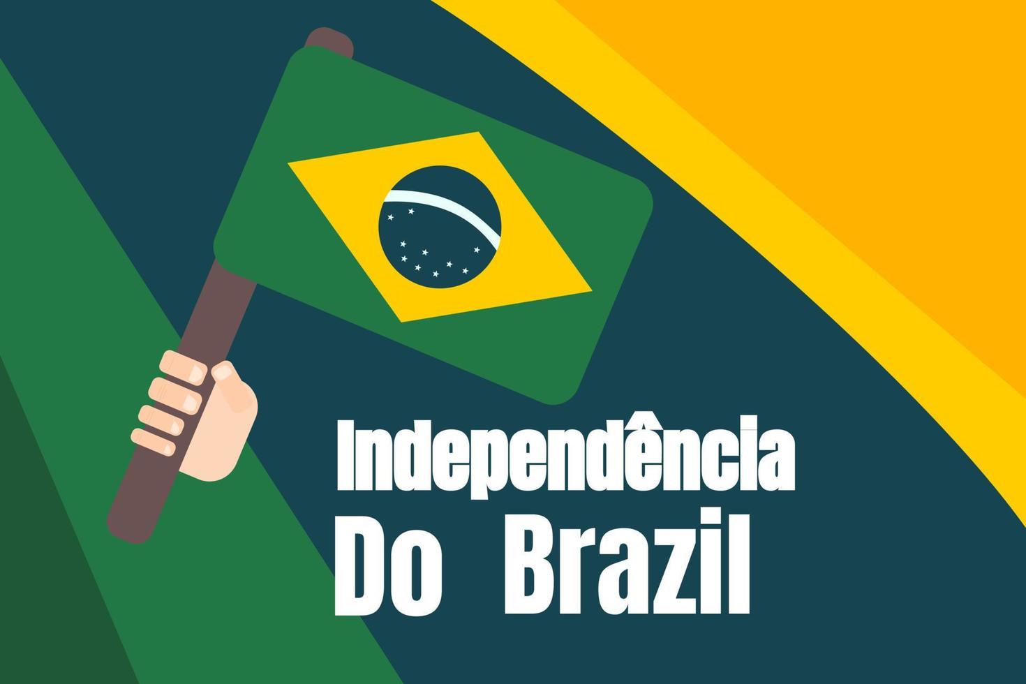 de independencia do brasil 7 de septiembre día de la independencia de brasil. plantilla de independencia de brasil con decoración de cinta y bandera para nuestro diseño de plantilla. vector