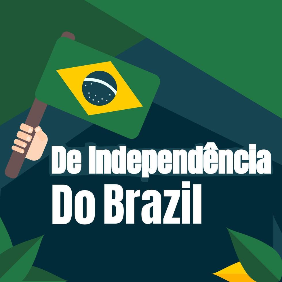 de independencia do brasil 7 de septiembre día de la independencia de brasil. plantilla de independencia de brasil con decoración de cinta y bandera para nuestro diseño de plantilla. vector