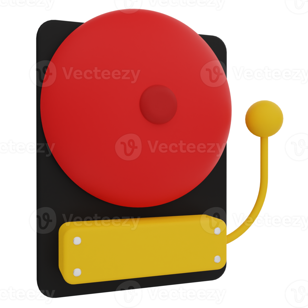 illustrazione 3d della campana della scuola png