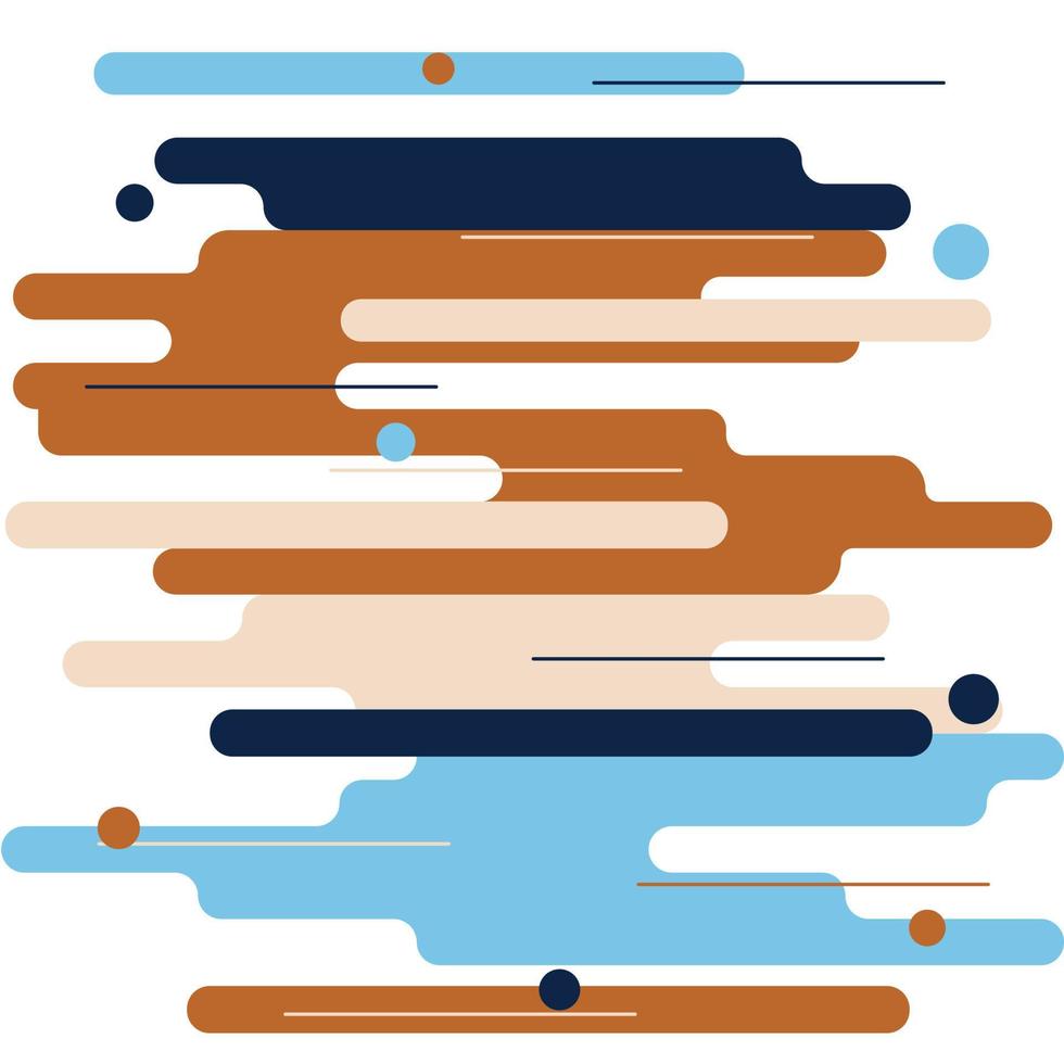 fondo abstracto azul y marrón patrón de elementos geométricos estilo retro de memphis. ilustración vectorial vector