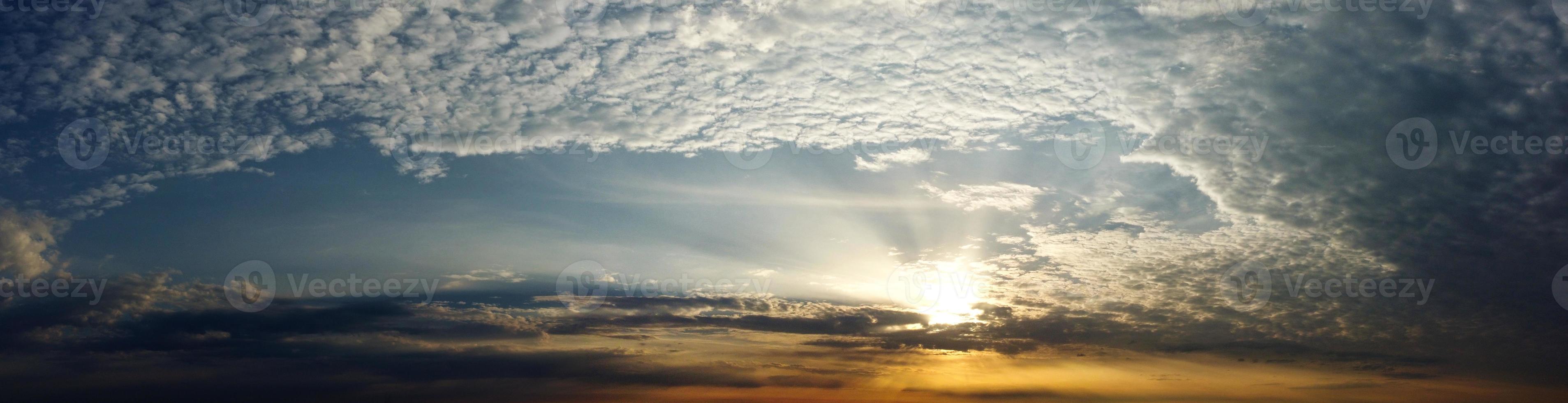 The Beautiful Sunrise and Colourful Clouds, Aerial view and high angle view taken by drone at England UK photo