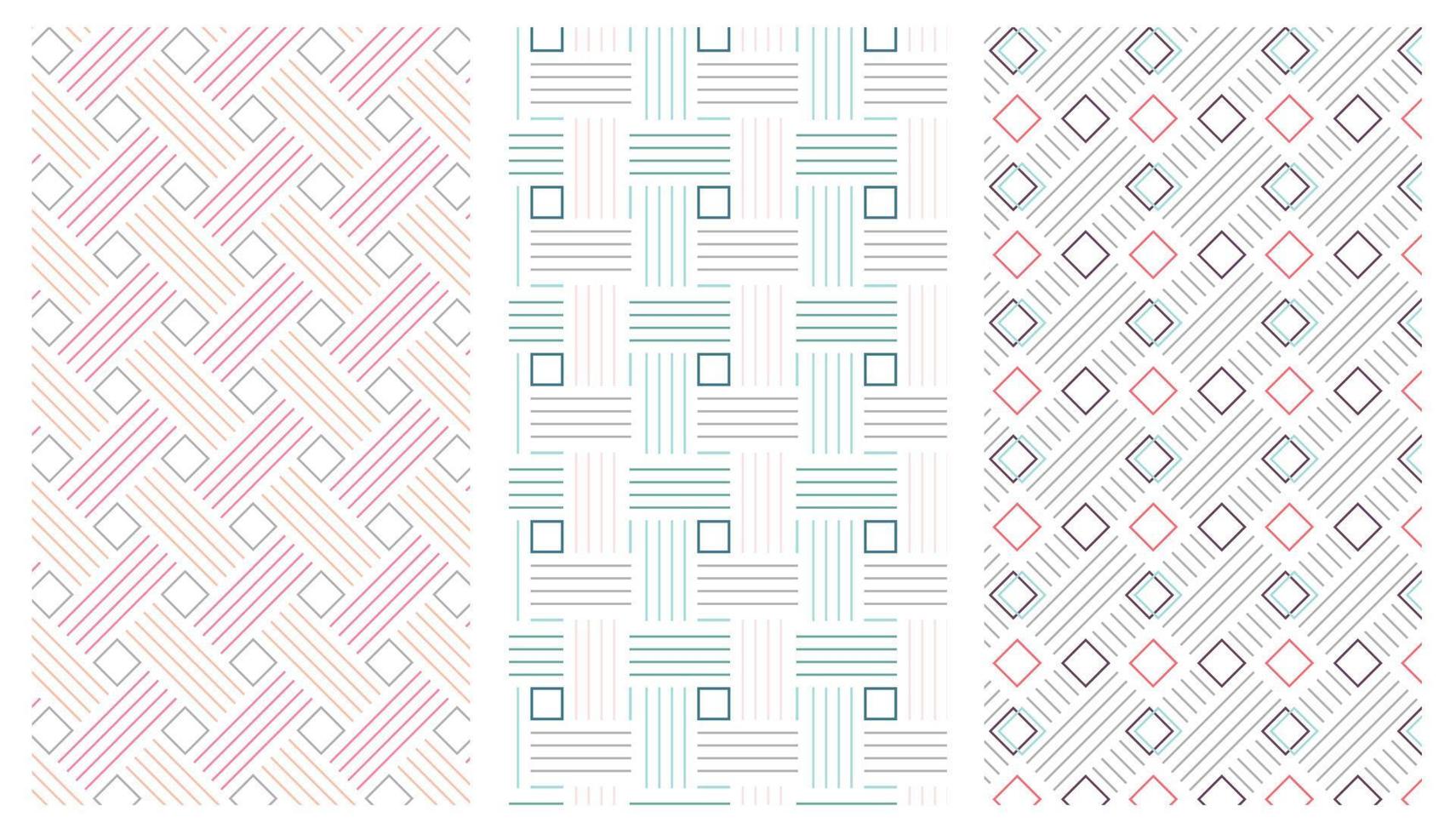 Squares and lines. Geometric patterns background. vector