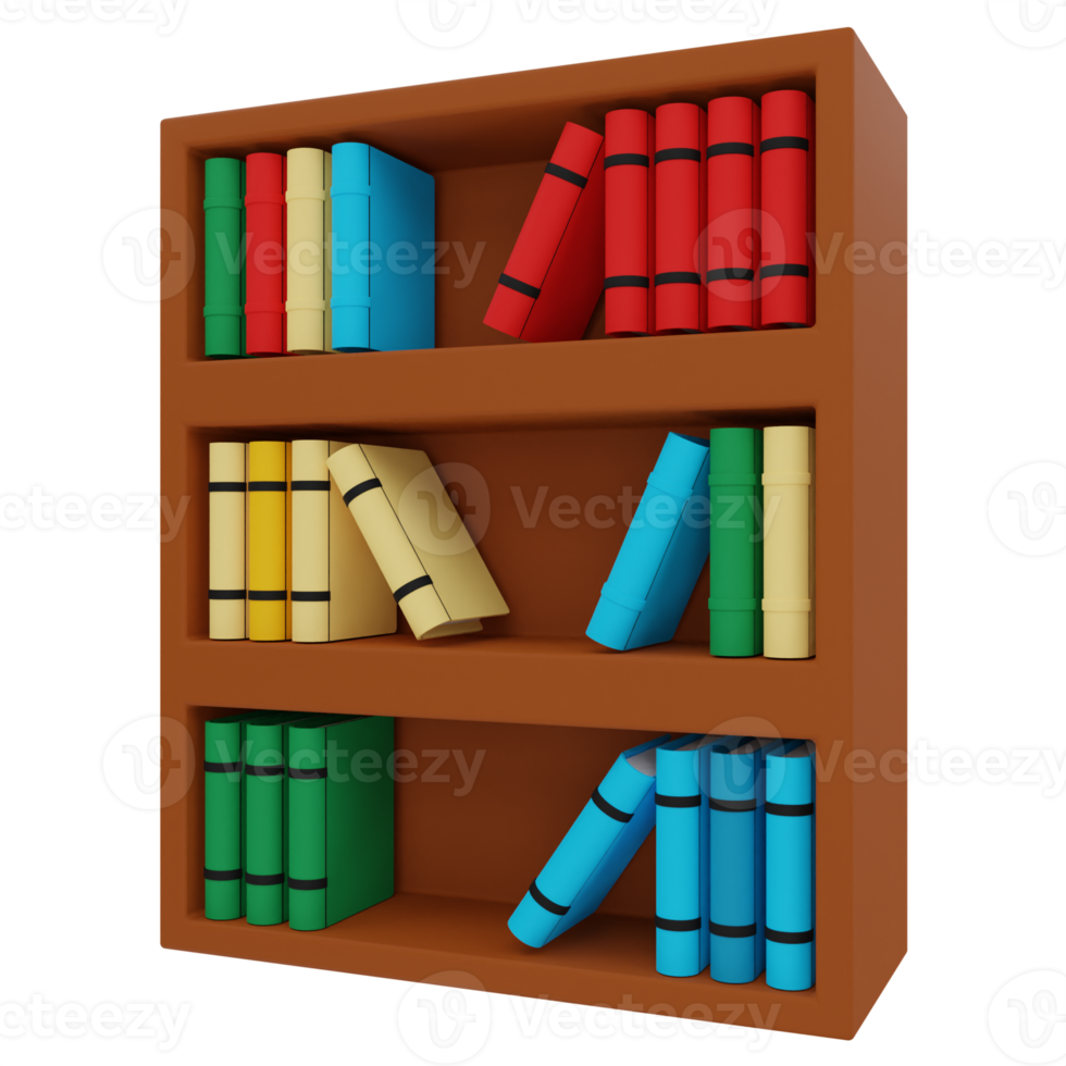 bibliotheek 3d illustratie png