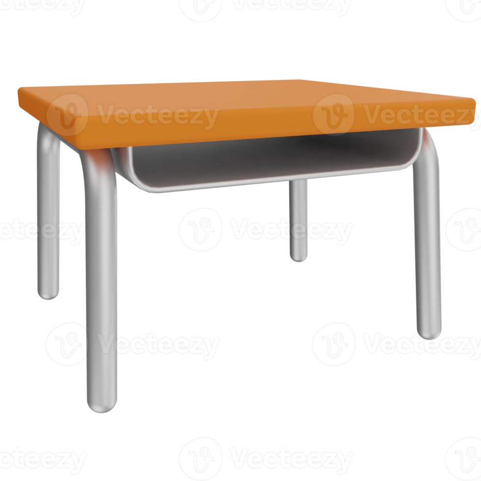 Wooden Table 3D Illustration png