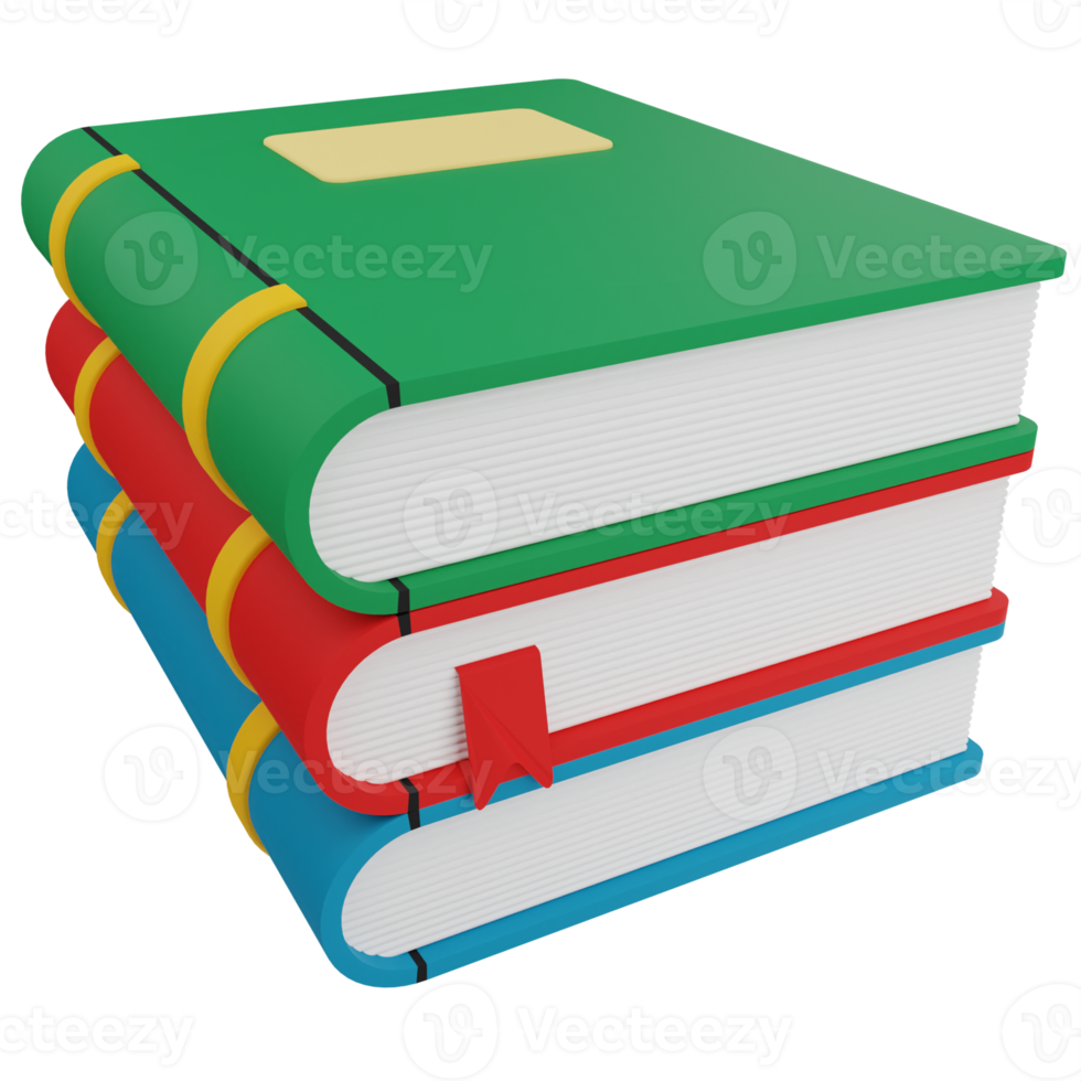 Books 3D Illustration png