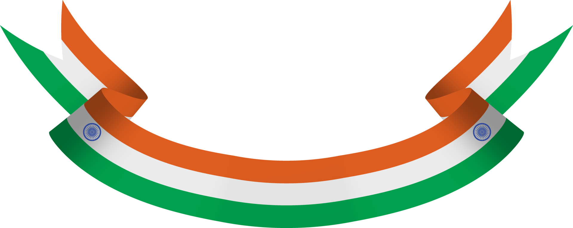 India flag ribbon banner png