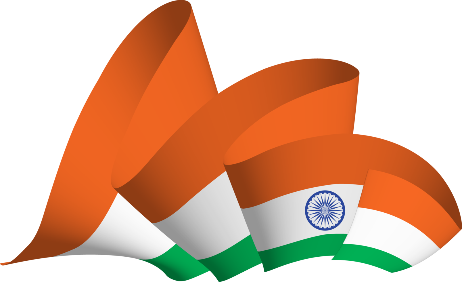 India flag ribbon banner png