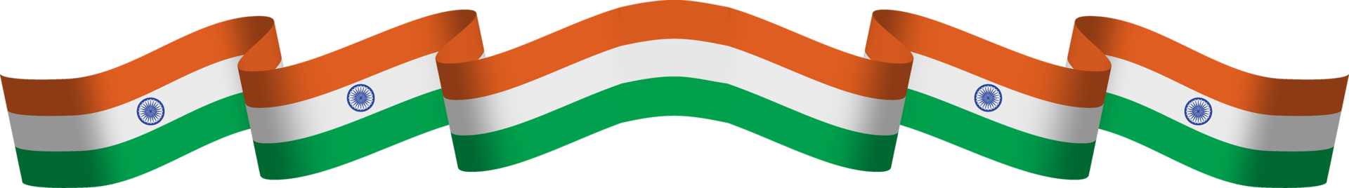 bannière de ruban de drapeau indien png